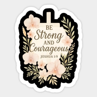 Be Strong and Courageous Christian Gift Sticker